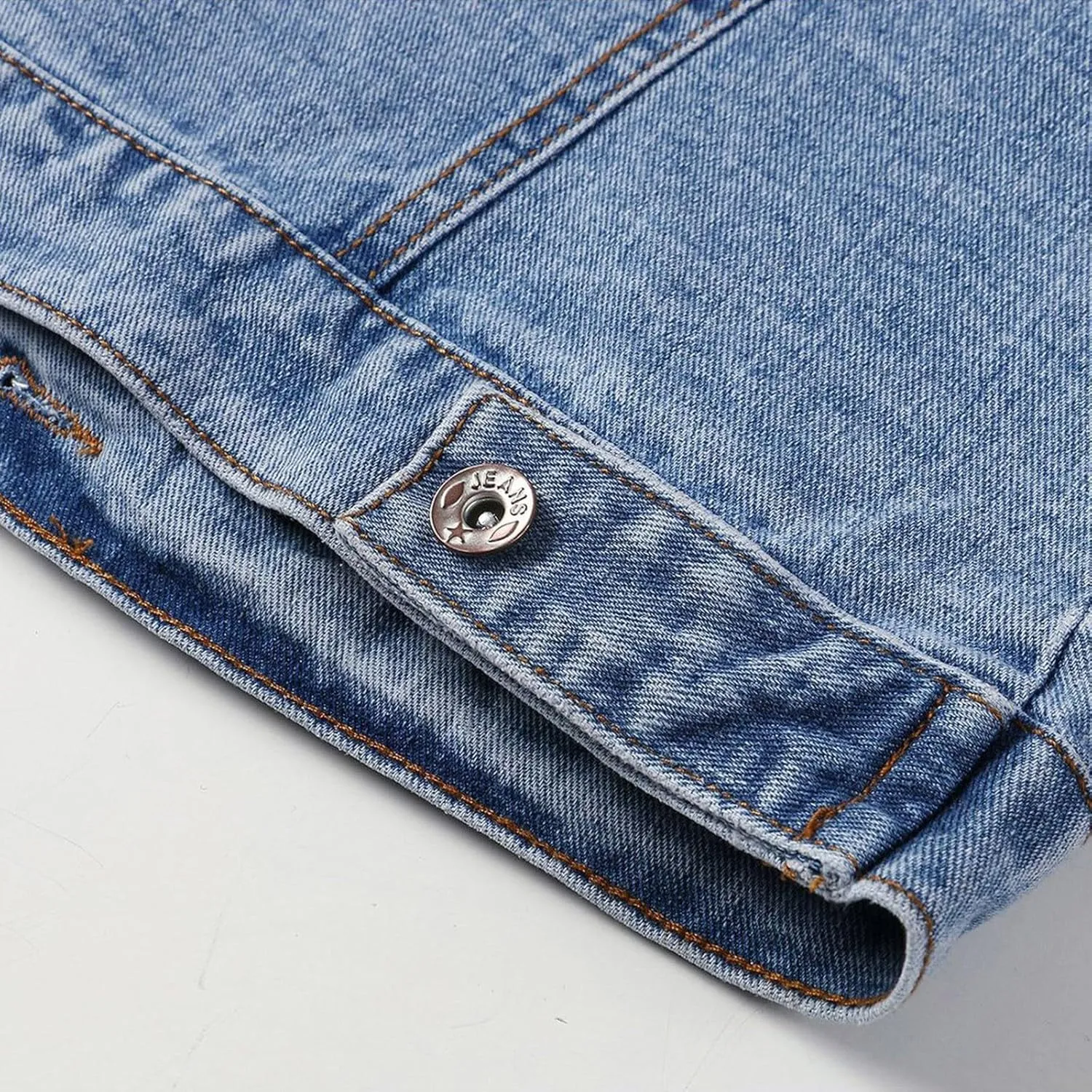 Cropped Jean Jacket for Women Denim Vest Distressed Sleeveless Denim Vest with Detachable Hoodie Waistcoat with Pocket