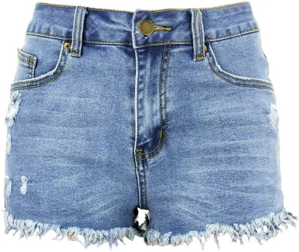 DCUTERQ Denim Shorts for Women Casual Summer High Waisted Short Pants with Pockets