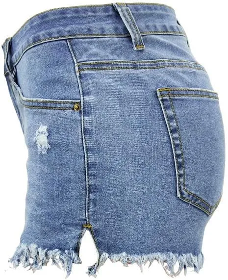DCUTERQ Denim Shorts for Women Casual Summer High Waisted Short Pants with Pockets