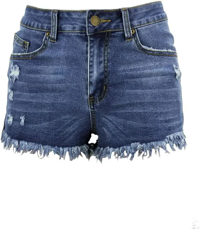 DCUTERQ Denim Shorts for Women Casual Summer High Waisted Short Pants with Pockets