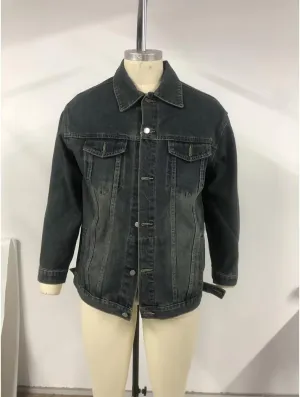 Denim Jacket For Men Classic Fit Long Sleeve Jean Jacket Casual Button Down Denim Jackets Fashion Motorcycle Coats