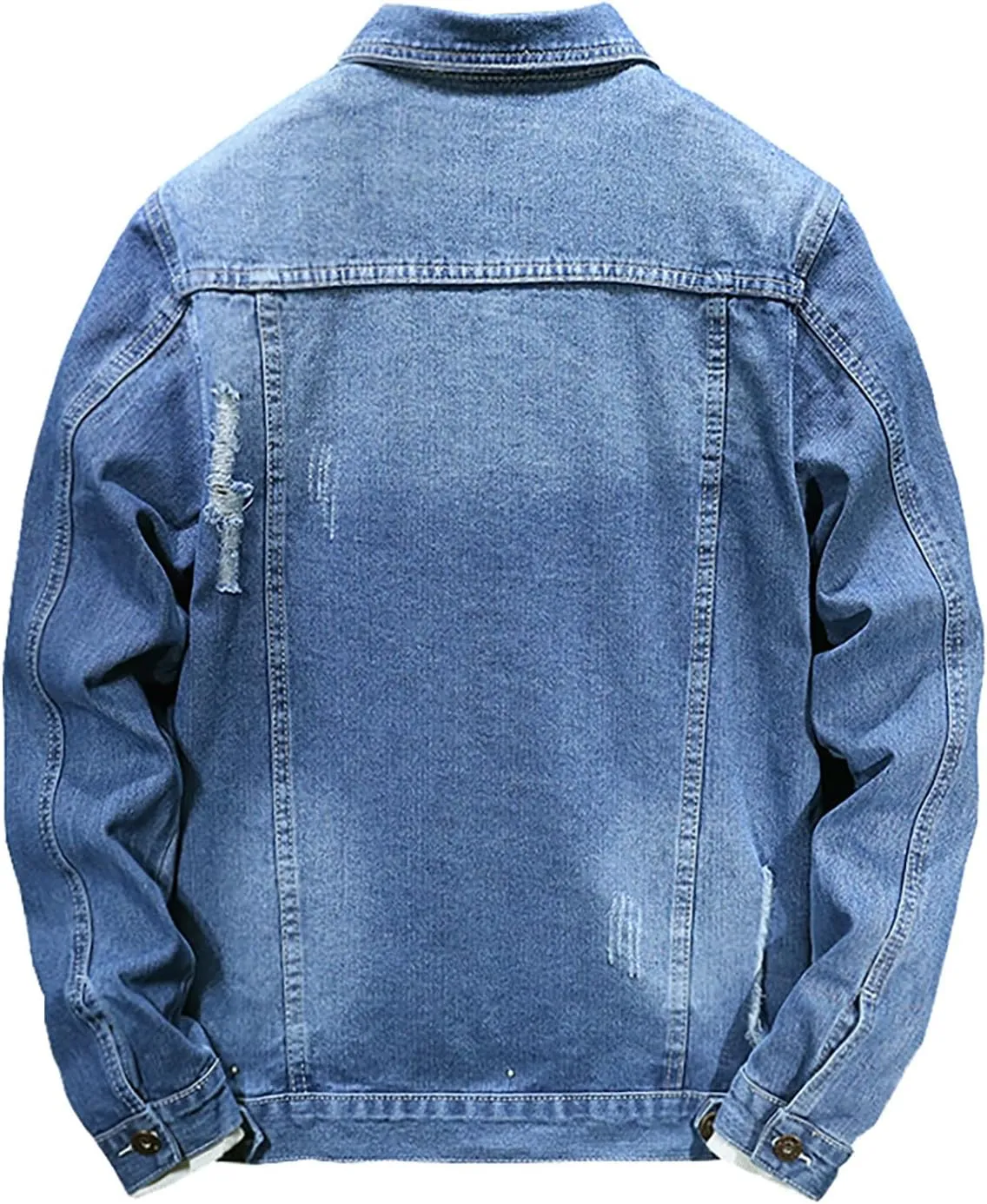 Denim Jacket For Men Classic Fit Long Sleeve Jean Jacket Casual Button Down Denim Jackets Fashion Motorcycle Coats