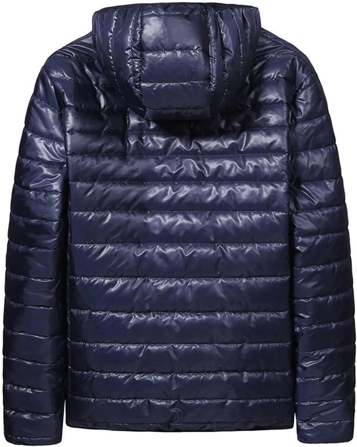 Dgoopd Lightweight Puffer Jacket Men Hooded Packable down Jacket Zip up Quilted Insulated Jackets Warm Winter Jackets