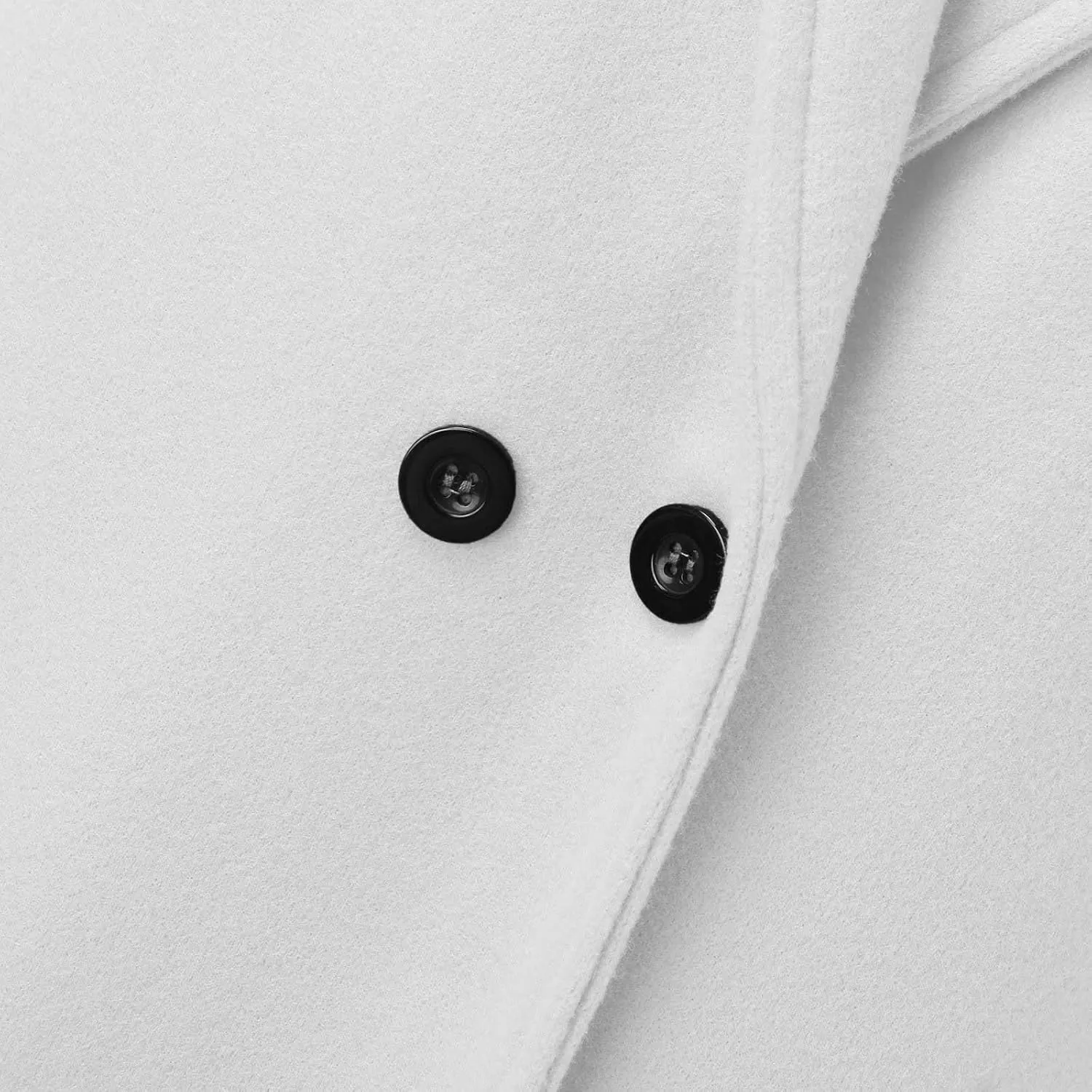 fartey Womens Trench Coat Elegant Lapel Collar Wool Blend Pea Coats Open Front Mid Long Length Office Overcoat Outwear