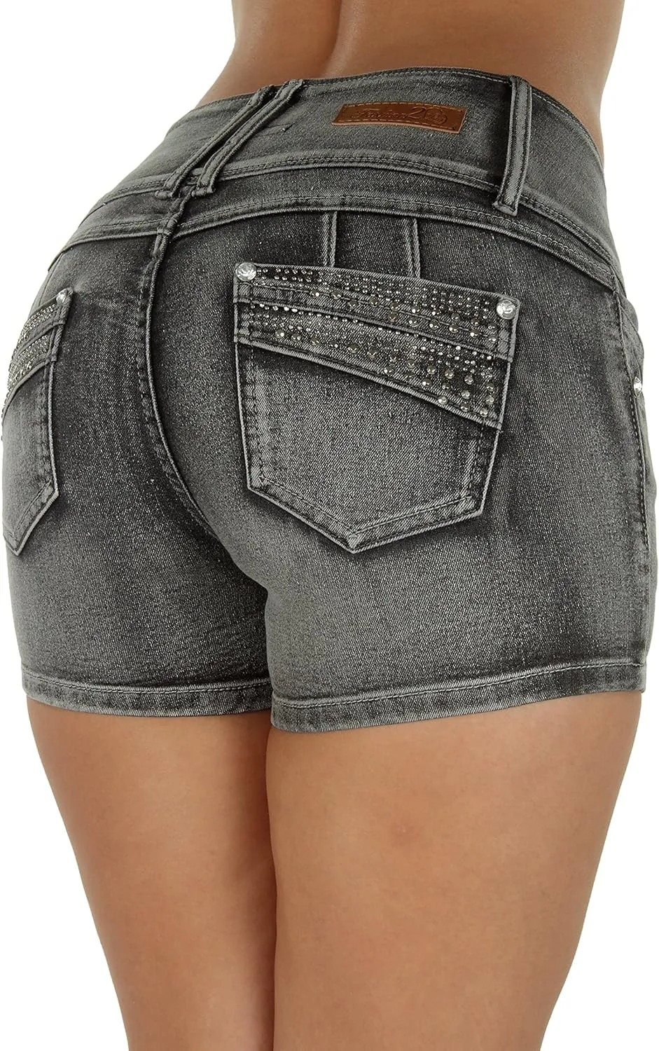 Fashion2Love Plus Size, Butt Lifting, Levanta Cola, High Waist Denim Booty Shorts