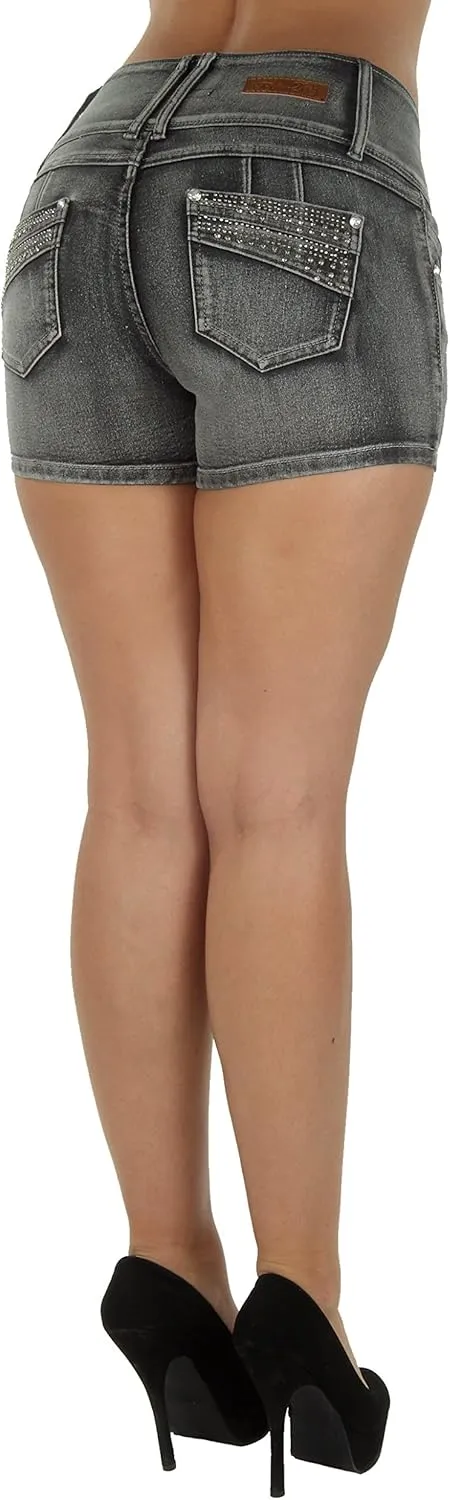 Fashion2Love Plus Size, Butt Lifting, Levanta Cola, High Waist Denim Booty Shorts