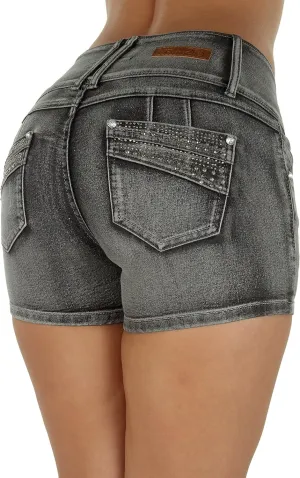 Fashion2Love Plus Size, Butt Lifting, Levanta Cola, High Waist Denim Booty Shorts
