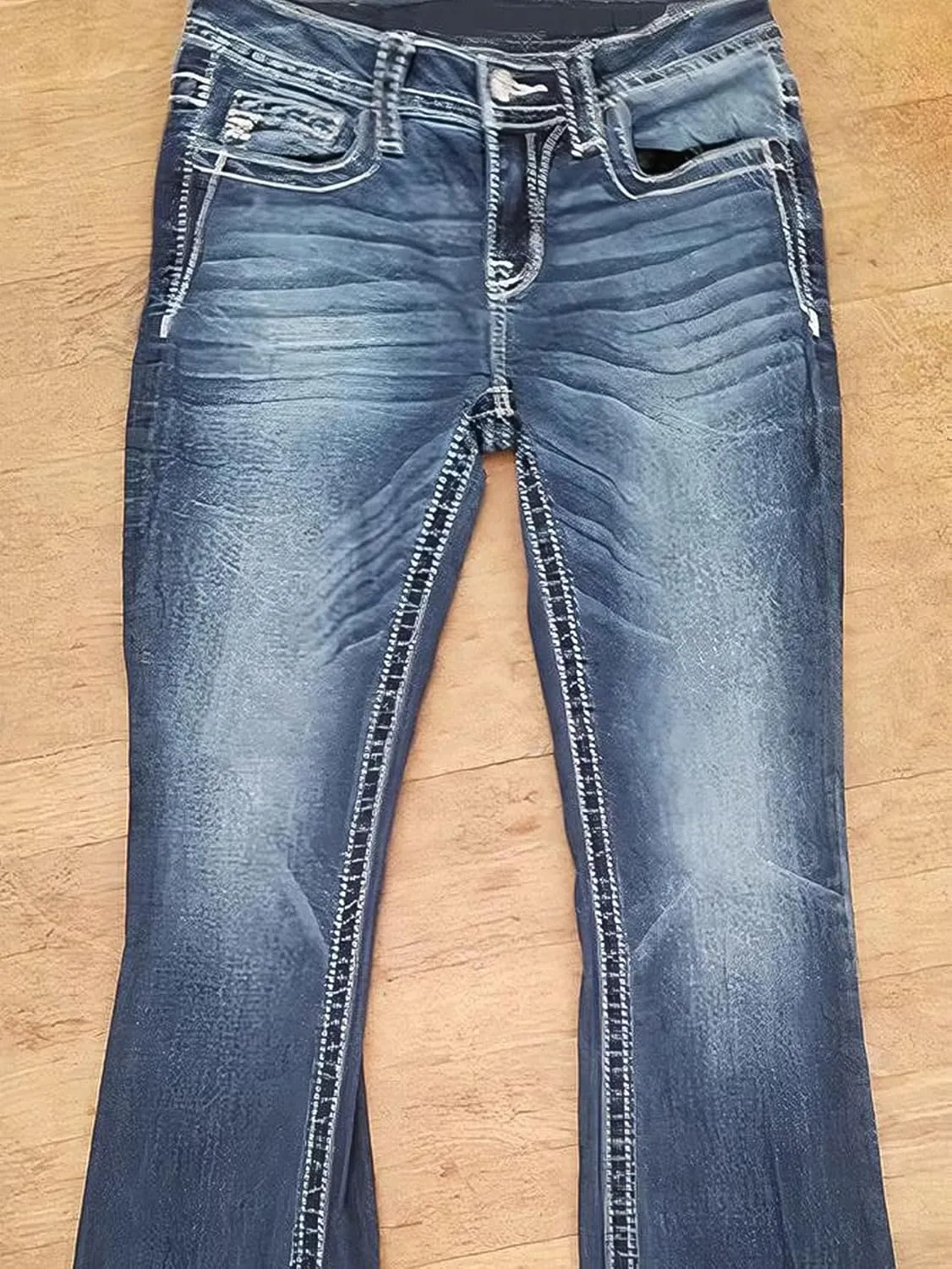 Flamingals Boot Cut Jeans for Women Trendy Tummy Control High Waist Jean Flare Jeans Skinny Denim Pants