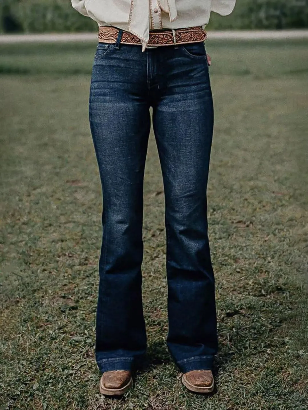 Flamingals Boot Cut Jeans for Women Trendy Tummy Control High Waist Jean Flare Jeans Skinny Denim Pants