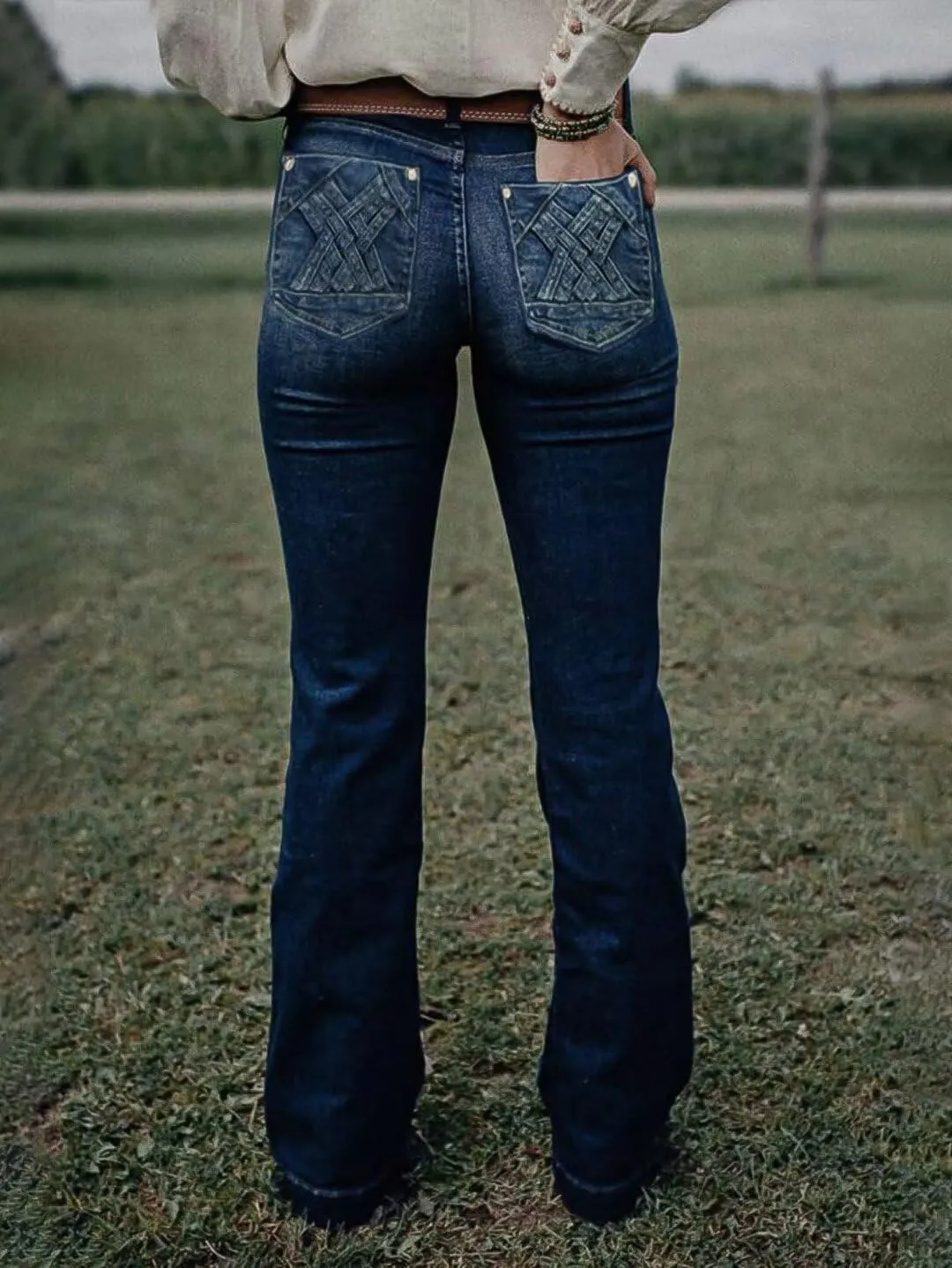 Flamingals Boot Cut Jeans for Women Trendy Tummy Control High Waist Jean Flare Jeans Skinny Denim Pants