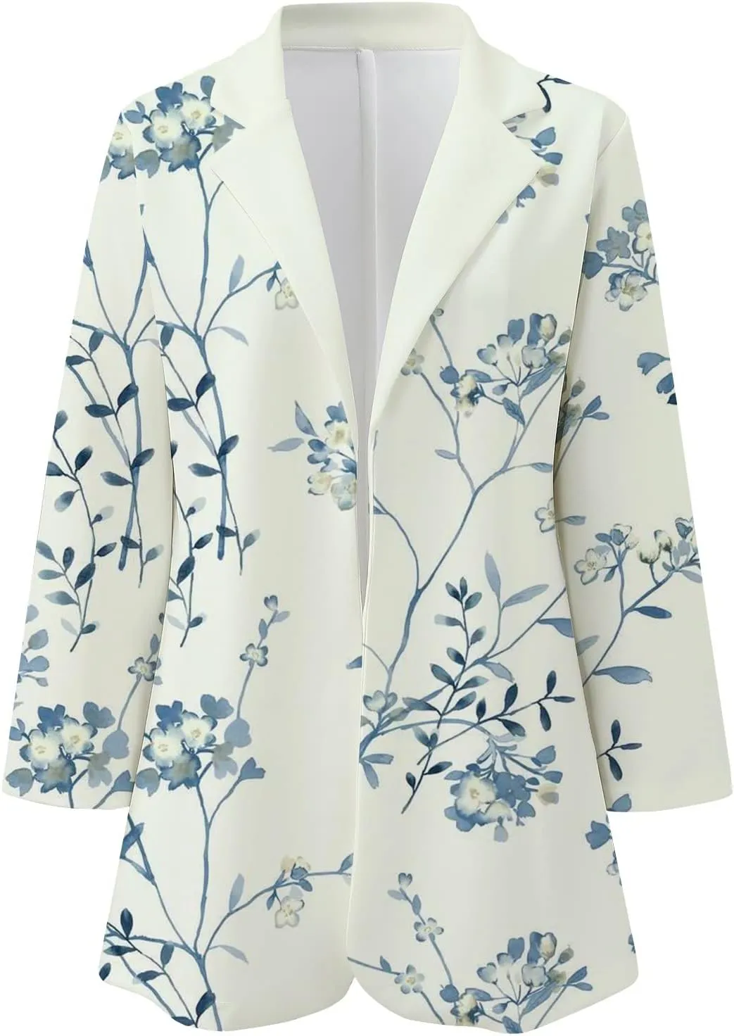 Floral Blazers for Women Long Sleeve Trendy Casual Open Front Printed Dressy Fitted Suit Jackets