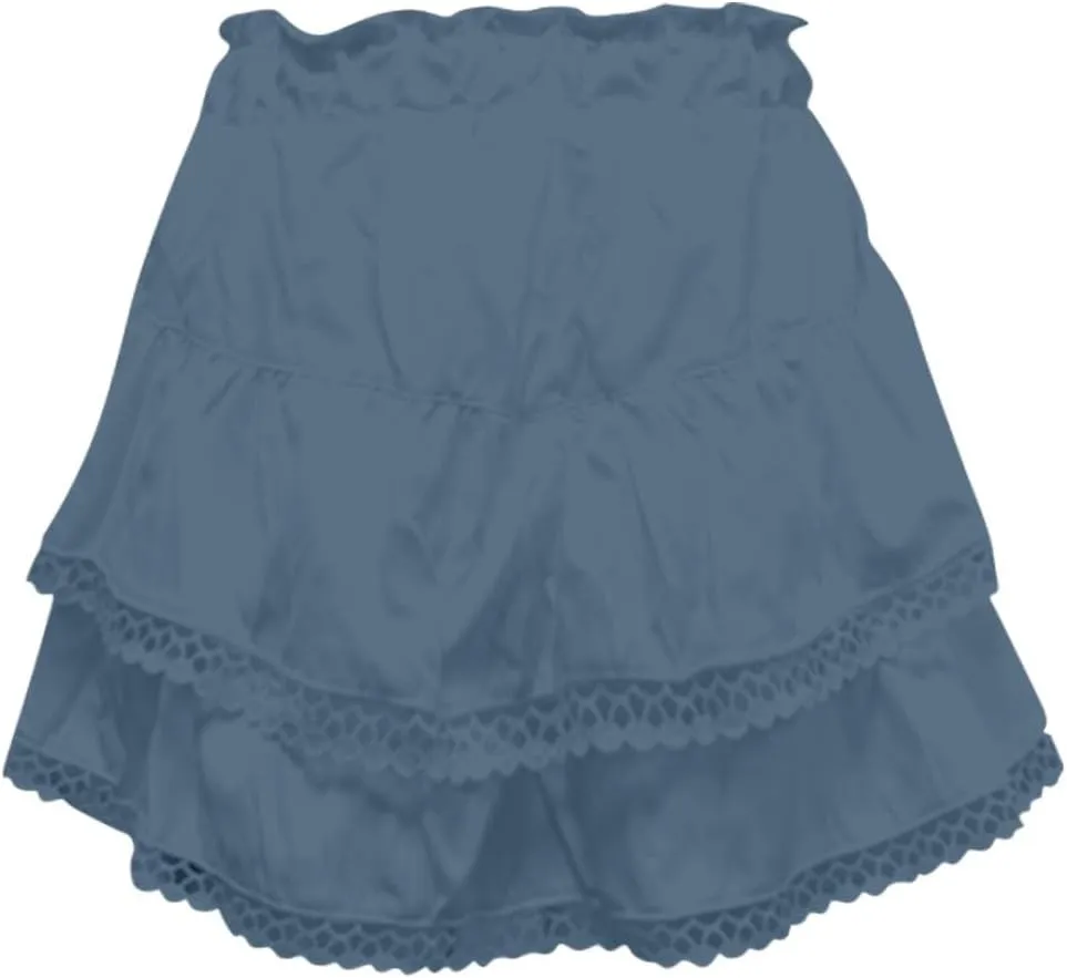 Flowy Shorts for Women Casual Boho Ruffle Tiered Skorts High Waist Mini Skirts Golf Tennis Crochet Shorts