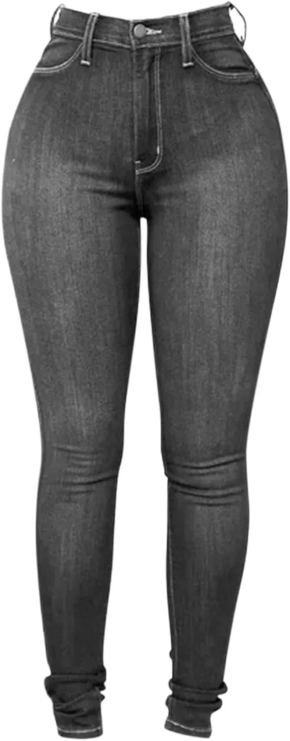 FZVYD Women's High Waist Jeans Slim Fit Casual 2025 Fashion Trousers Denim Pants Hip-Lifting Jeans Skinny Stretchy Leggings