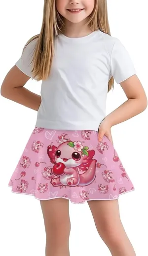 Girl's Pleated Mini Skirt Golf Tennis Skirt with Shorts Stretchy Athletic Dance Sports Skorts A Line Swing Skirt