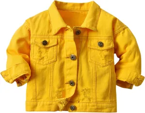 Girls' Toddler Trucker Jacket Girls Denim Jacket Kids Girls Boys Denim Jackets Baby Jacket, Boys Jackets