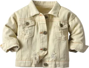 Girls' Toddler Trucker Jacket Girls Denim Jacket Kids Girls Boys Denim Jackets Baby Jacket, Boys Jackets