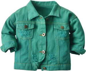 Girls' Toddler Trucker Jacket Girls Denim Jacket Kids Girls Boys Denim Jackets Baby Jacket, Boys Jackets