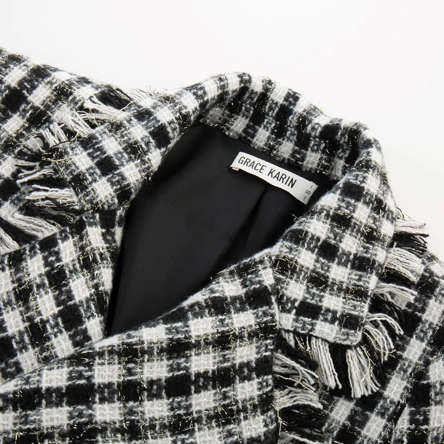GRACE KARIN Trench Coat for Women 2024 Winter Coat Notch Lapel Double Breasted Thick A Line Pea Coat Jacket with Pockets