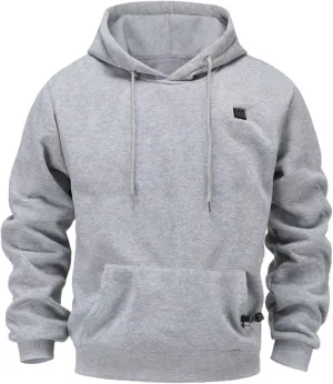 Heated Hoodies Unisex, Heated Sweatshirt Hooded Pullover Lightweight Warm Thicken Outdoor Winter Puffer Jackets