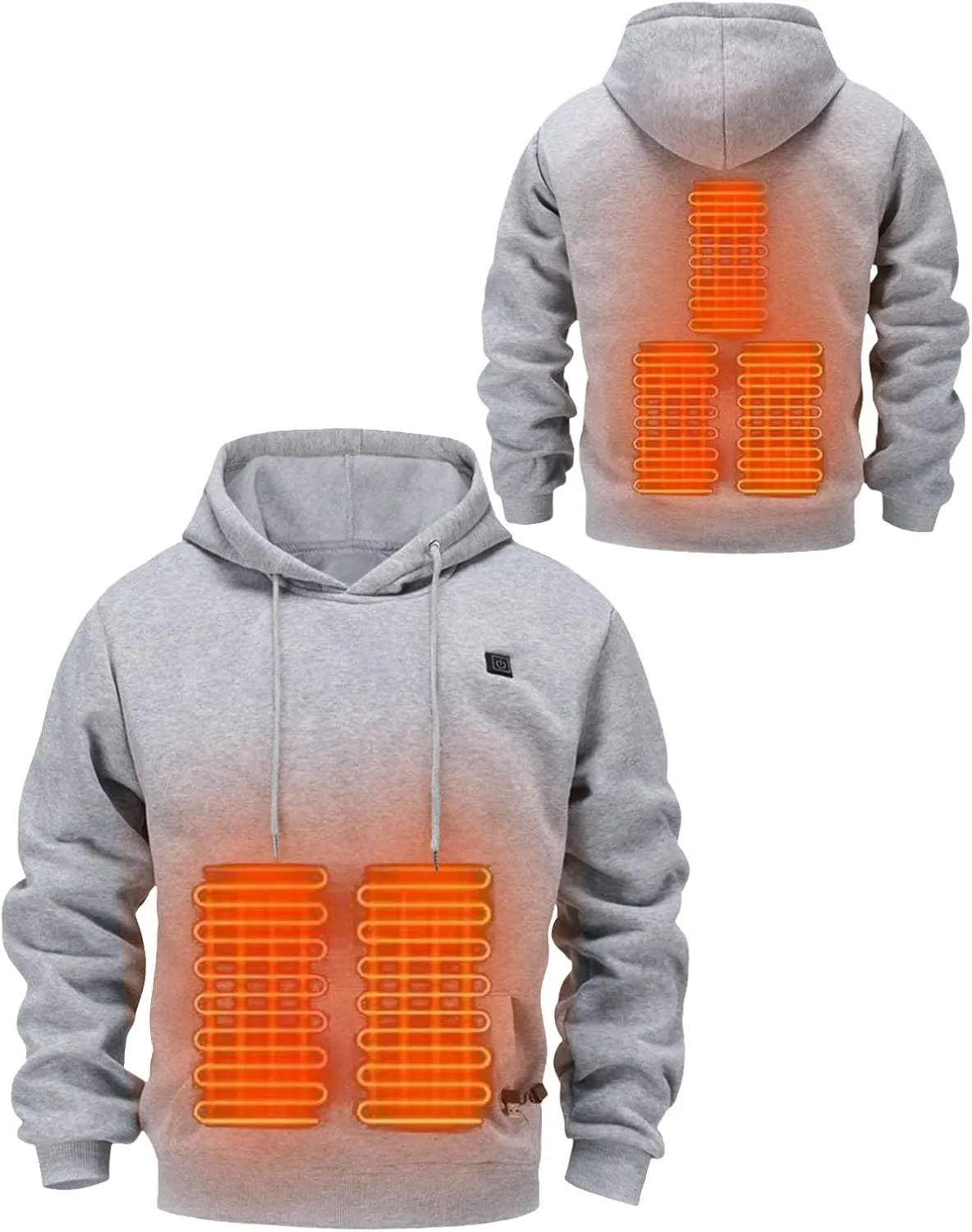 Heated Hoodies Unisex, Heated Sweatshirt Hooded Pullover Lightweight Warm Thicken Outdoor Winter Puffer Jackets