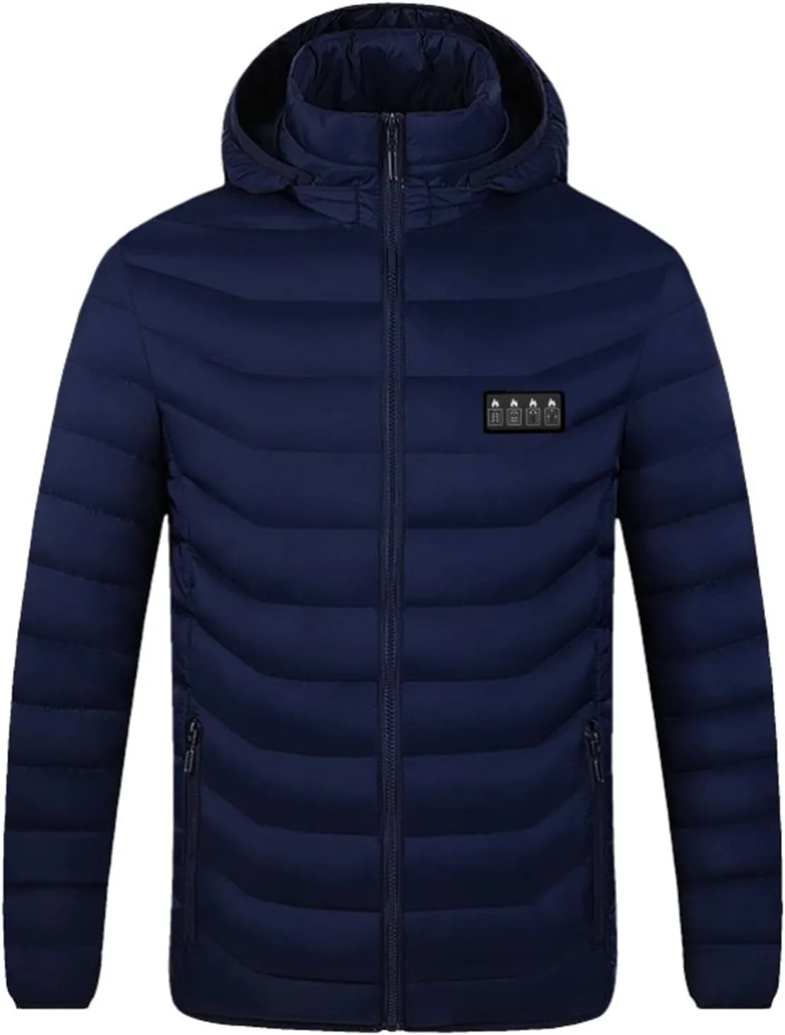 Heated Jackets for Men with Hood Windproof Winter Puffer Jackets Thermal Warm Heated Coat with 19 Heating Zones