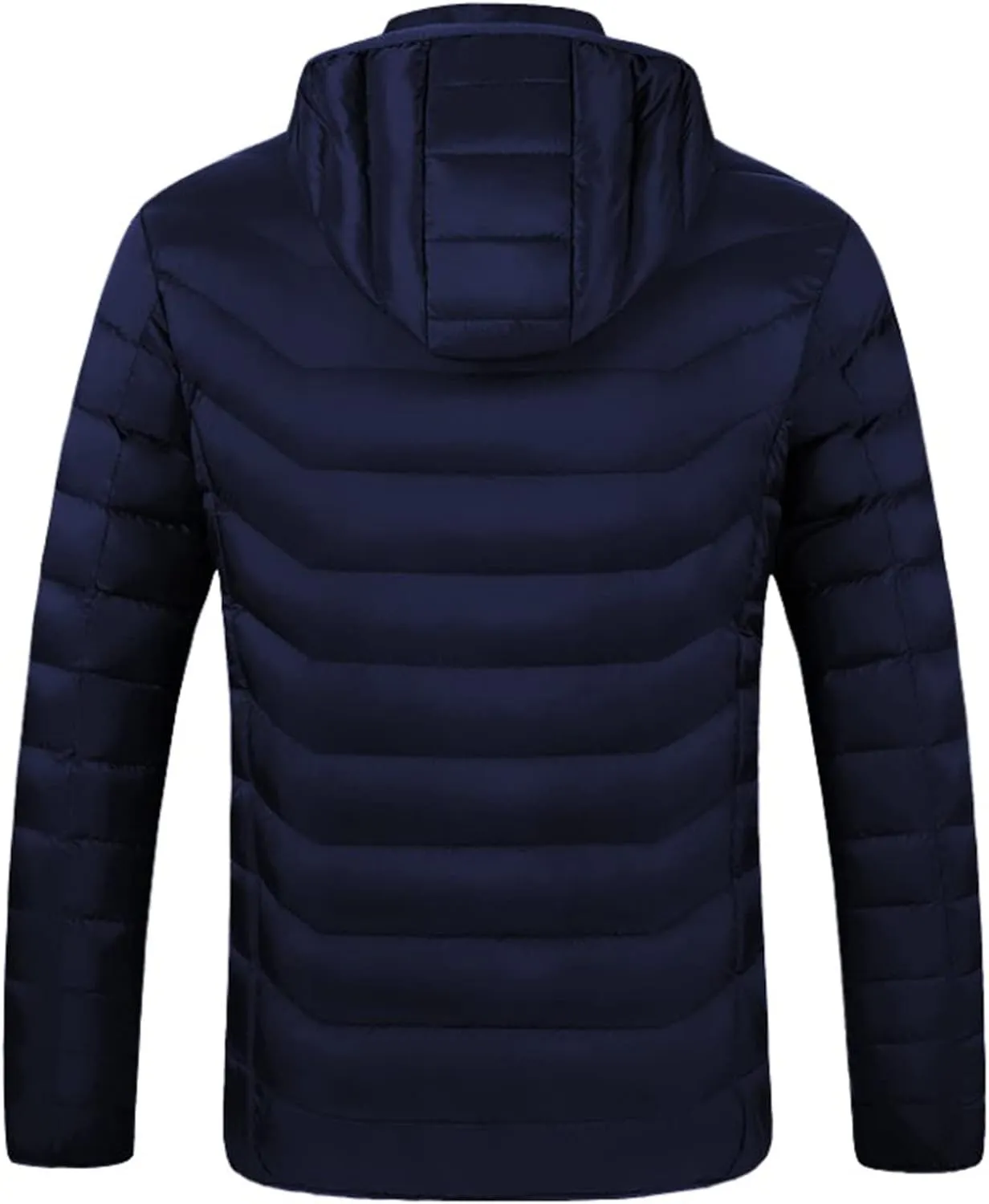 Heated Jackets for Men with Hood Windproof Winter Puffer Jackets Thermal Warm Heated Coat with 19 Heating Zones