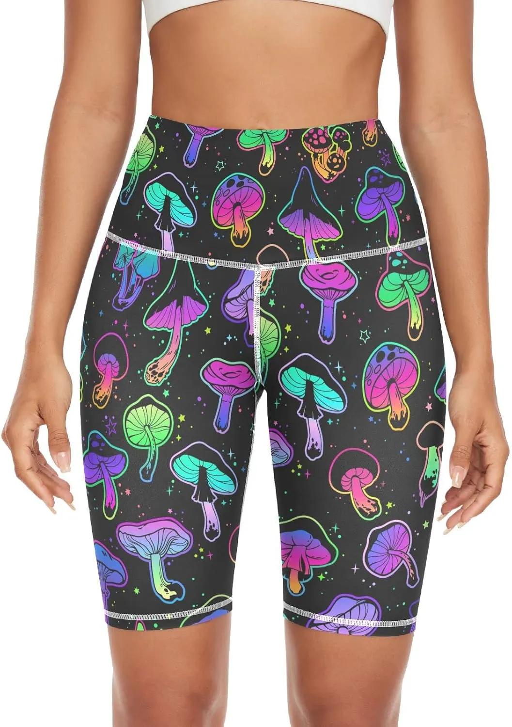 High Waist Yoga Shorts for Women Athletic Shorts Leggings with Hidden Pockets