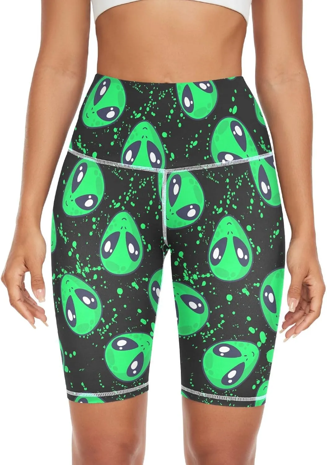 High Waist Yoga Shorts for Women Athletic Shorts Leggings with Hidden Pockets