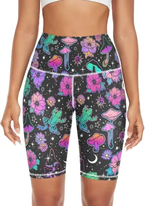 High Waist Yoga Shorts for Women Athletic Shorts Leggings with Hidden Pockets