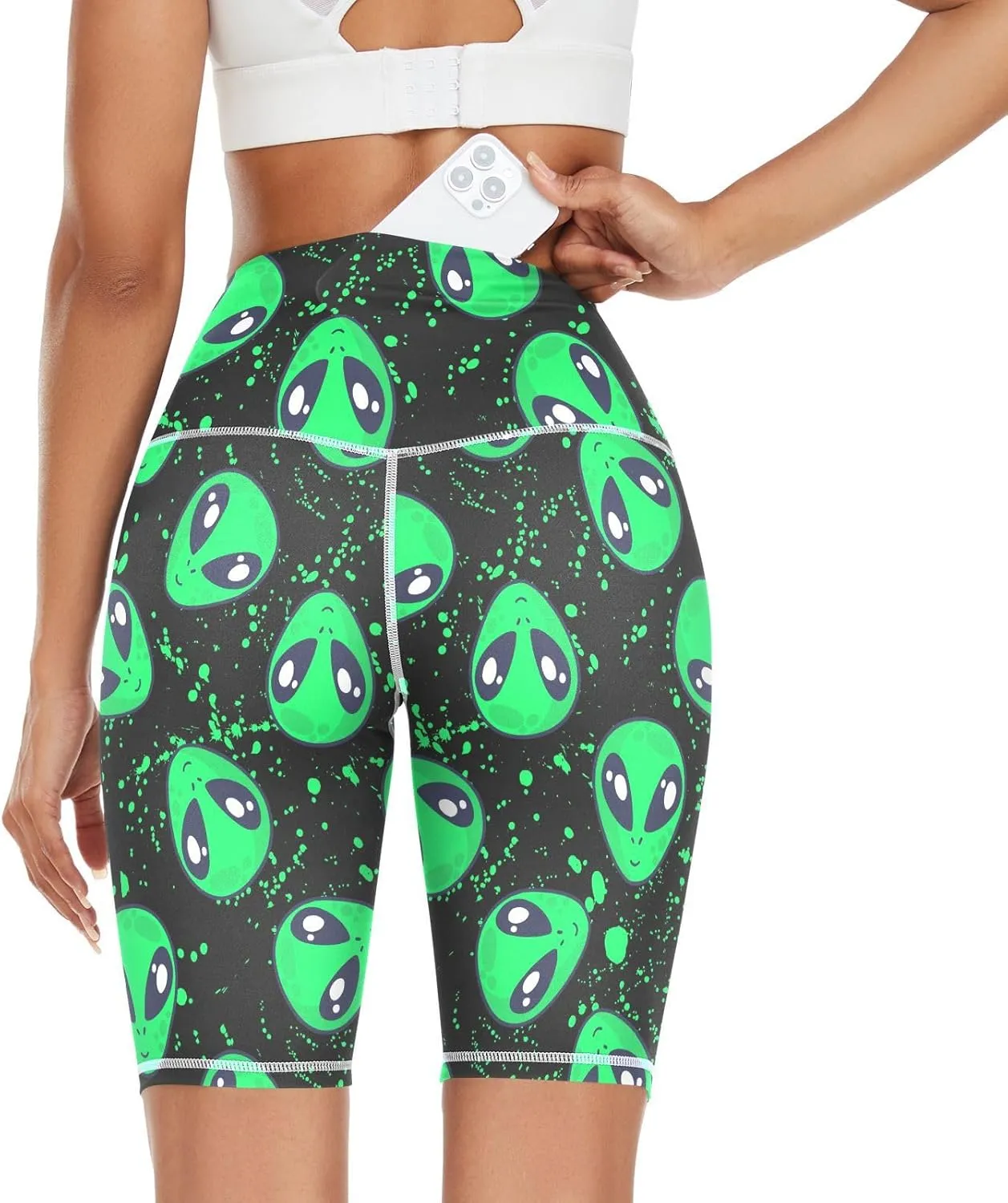 High Waist Yoga Shorts for Women Athletic Shorts Leggings with Hidden Pockets
