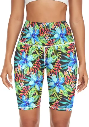 High Waist Yoga Shorts for Women Athletic Shorts Leggings with Hidden Pockets