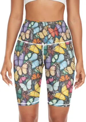 High Waist Yoga Shorts for Women Athletic Shorts Leggings with Hidden Pockets