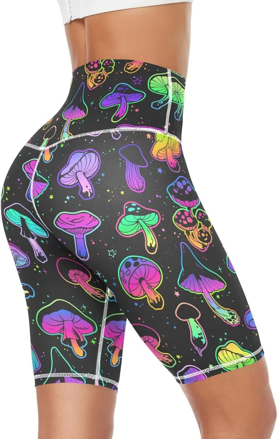 High Waist Yoga Shorts for Women Athletic Shorts Leggings with Hidden Pockets