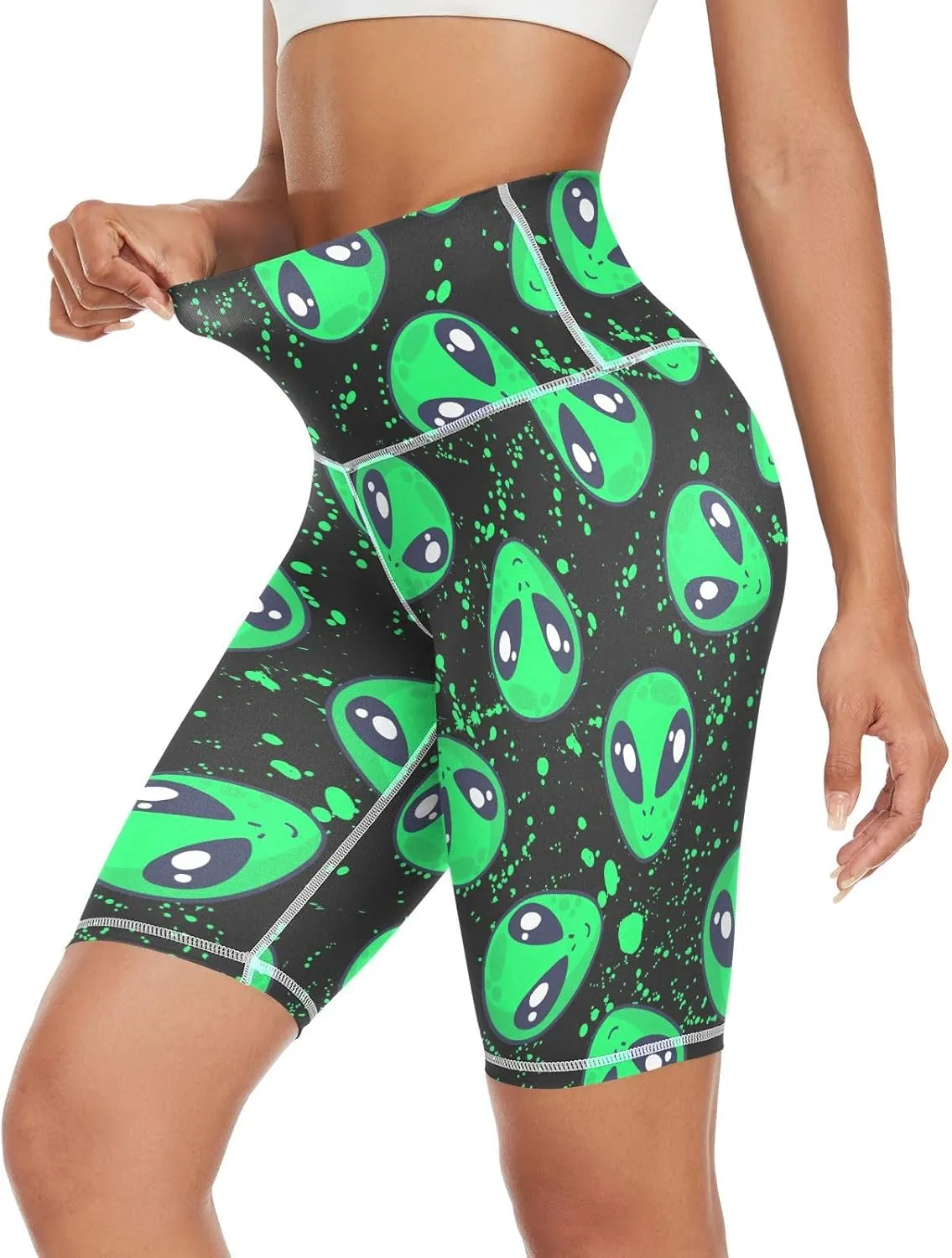 High Waist Yoga Shorts for Women Athletic Shorts Leggings with Hidden Pockets