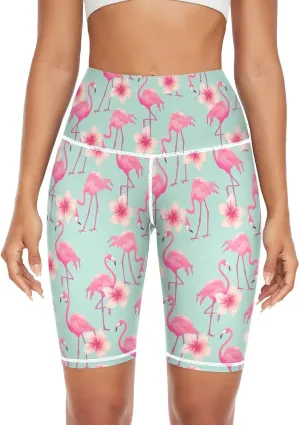 High Waist Yoga Shorts for Women Athletic Shorts Leggings with Hidden Pockets