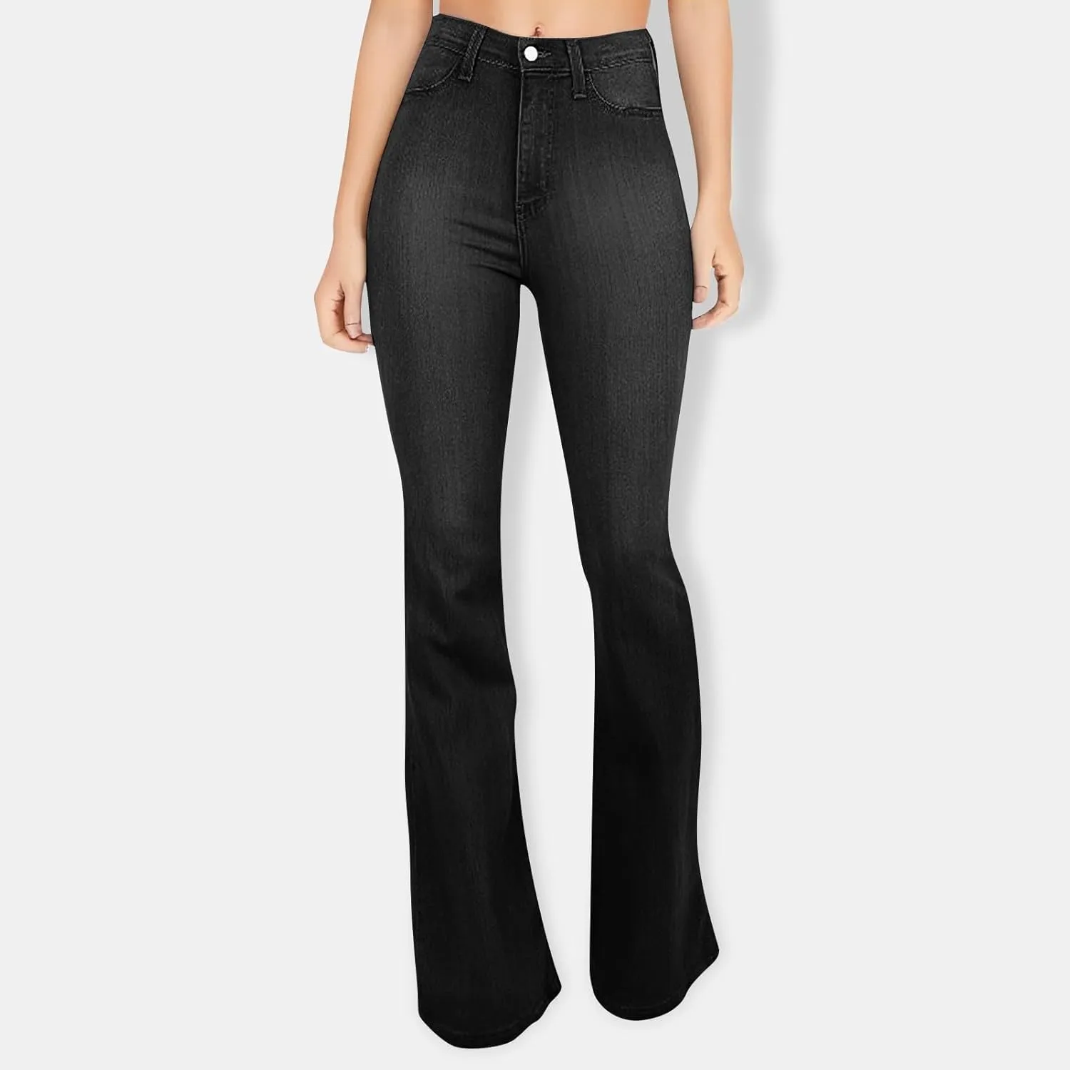 High Waisted Bootcut Jeans for Women 2025 Trendy Stretch Slim Fit Bell Bottom Flare Jeans Denim Pants Trousers
