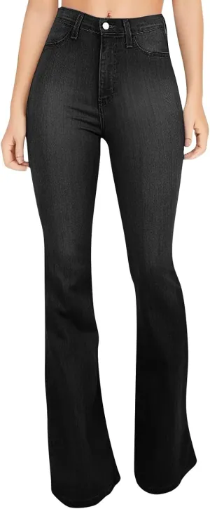 High Waisted Bootcut Jeans for Women 2025 Trendy Stretch Slim Fit Bell Bottom Flare Jeans Denim Pants Trousers