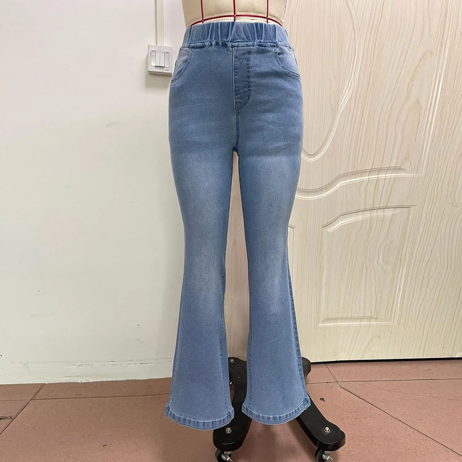 High Waisted Bootcut Midi Jeans for Women 2025 Trendy Stretch Slim Fit Bell Bottom Flare Jeans Denim Pants