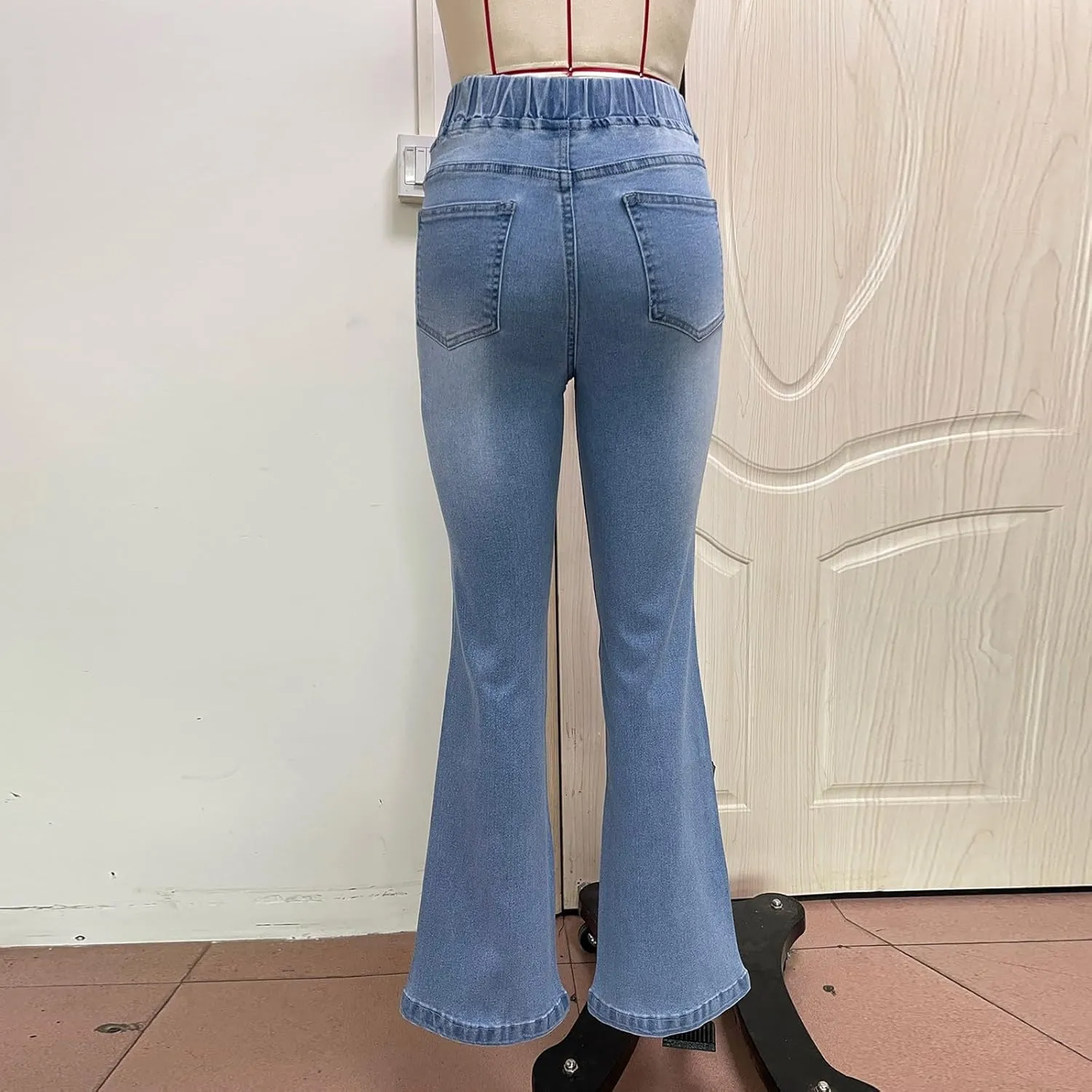 High Waisted Bootcut Midi Jeans for Women 2025 Trendy Stretch Slim Fit Bell Bottom Flare Jeans Denim Pants