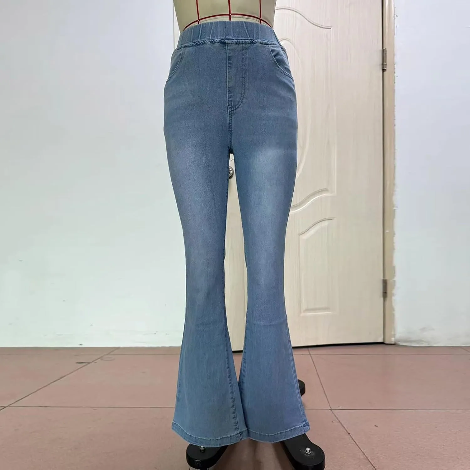 High Waisted Bootcut Midi Jeans for Women 2025 Trendy Stretch Slim Fit Bell Bottom Flare Jeans Denim Pants