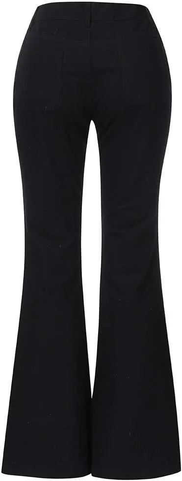 High Waisted Skinny Bootcut Jeans for Women Stretch Button Fly Flared Slim Fit Denim Pants Casual Bell Bottom Jeans