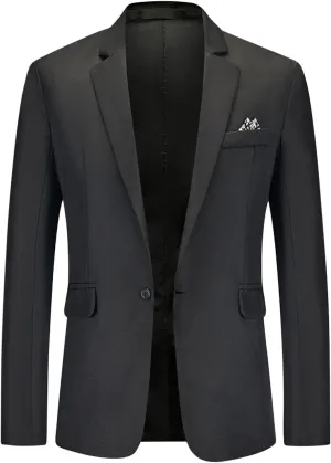 Jackets for Men,Men Casual Blazer Jackets Slim Fit Suits Jacket One Button Business Sports Coat Solid Long Sleeve Shirts