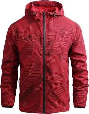 Jackets for Men,Men's Jacket Lightweight Windbreaker Rain Jacket Windproof Casual Jacket Full Zip Outdoor Hiking Cycling Coat
