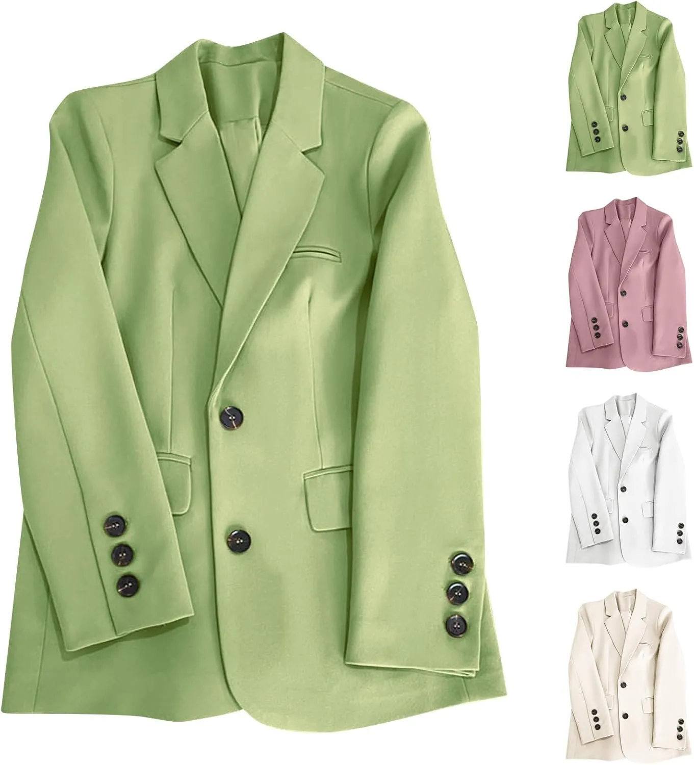 Jackets for Women Trendy Plus Size Lightweinght Blazer Lapel Open Front Cardigan Work Office Suits Coats 2024