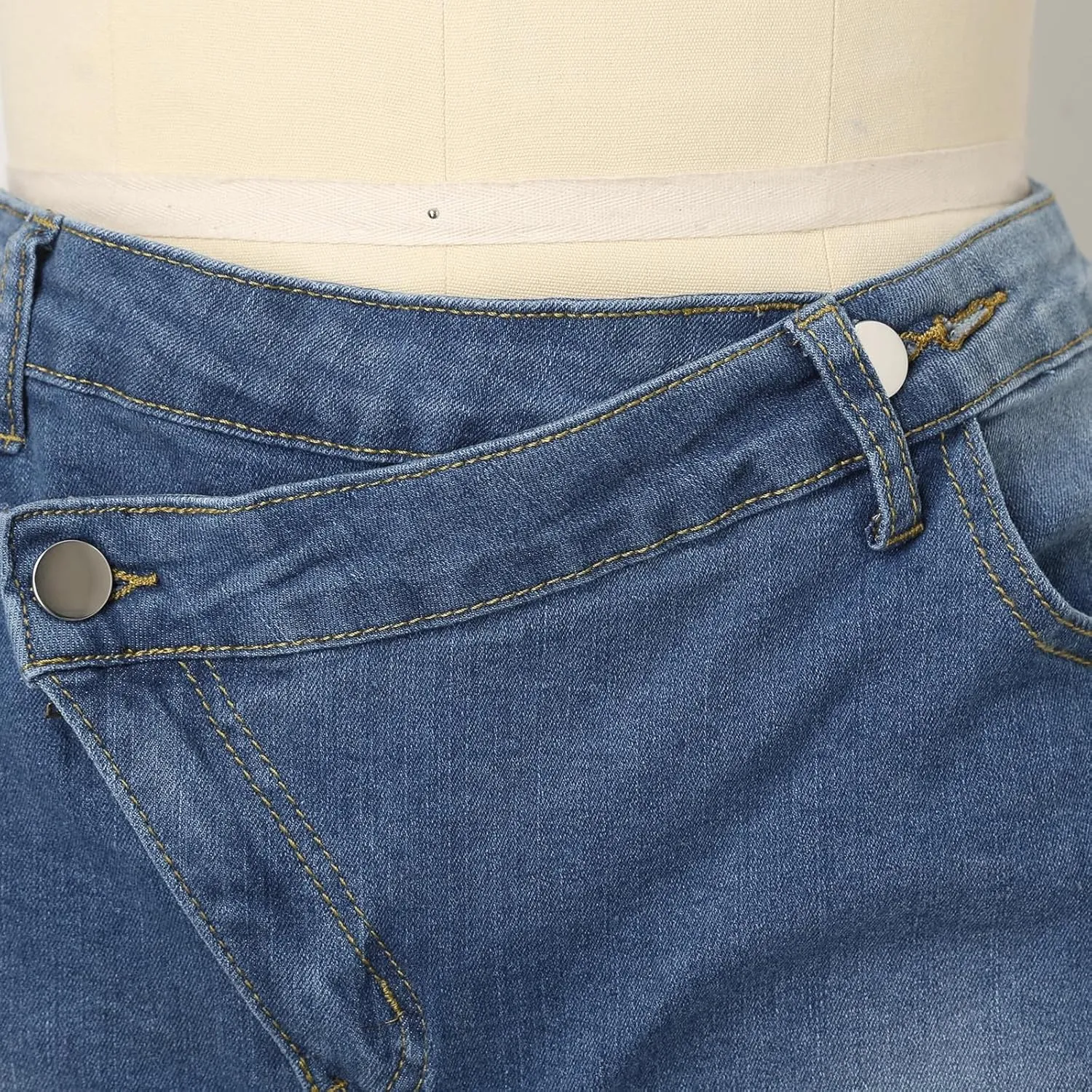 Jean Shorts for Women Summer Comfy High Waisted Stretchy Ripped Denim Shorts Casual Loose Soft Frayed Hem