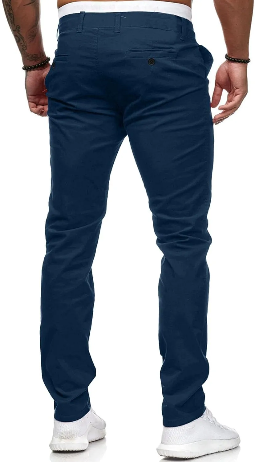 Jeans for Men Slim Fit Skinny Stretch Comfy Jeans Denim Pants Casual Straight Leg Full Length Trousers with Pocket