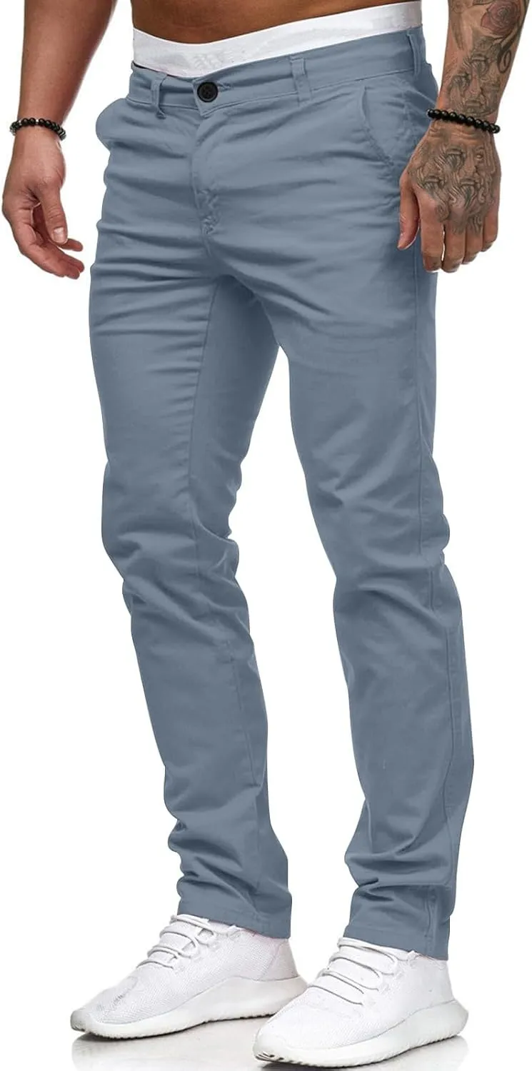 Jeans for Men Slim Fit Skinny Stretch Comfy Jeans Denim Pants Casual Straight Leg Full Length Trousers with Pocket
