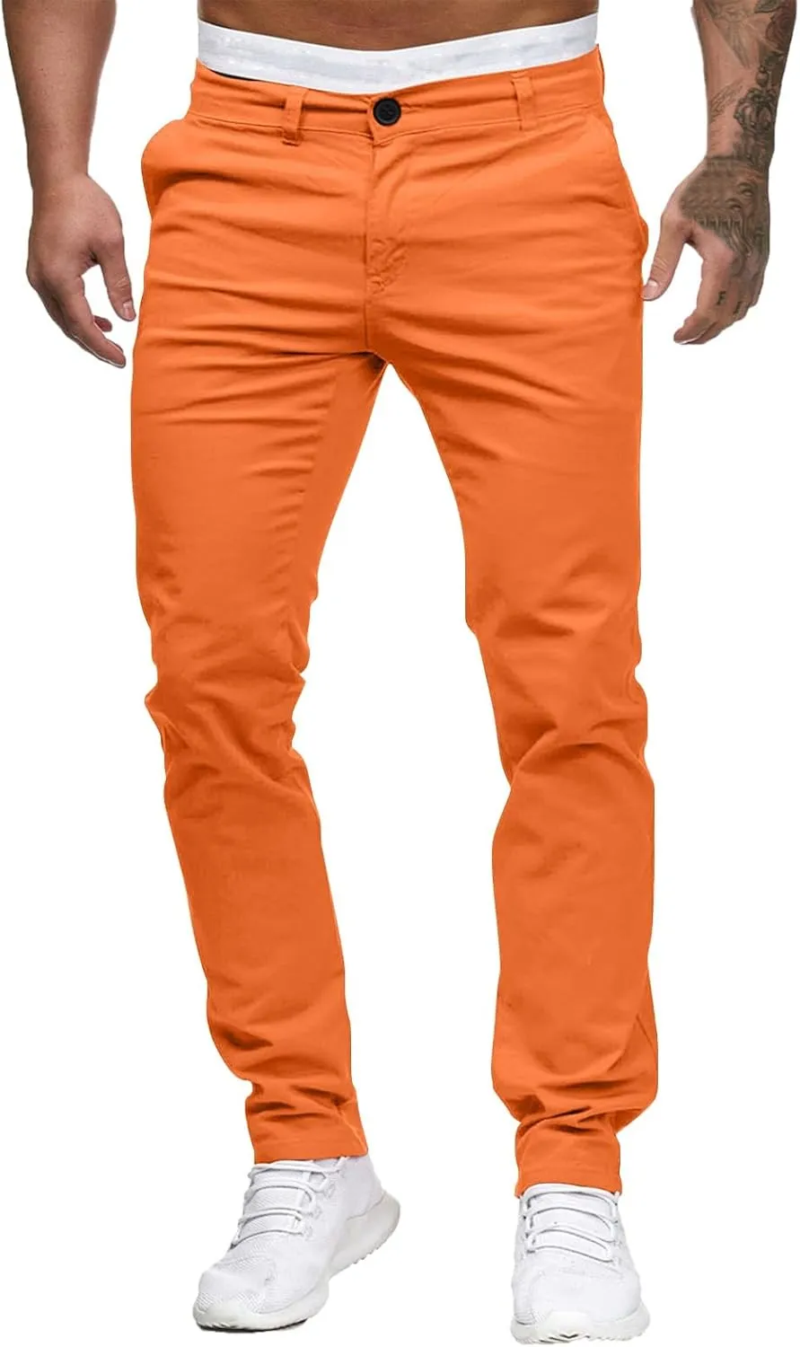 Jeans for Men Slim Fit Skinny Stretch Comfy Jeans Denim Pants Casual Straight Leg Full Length Trousers with Pocket