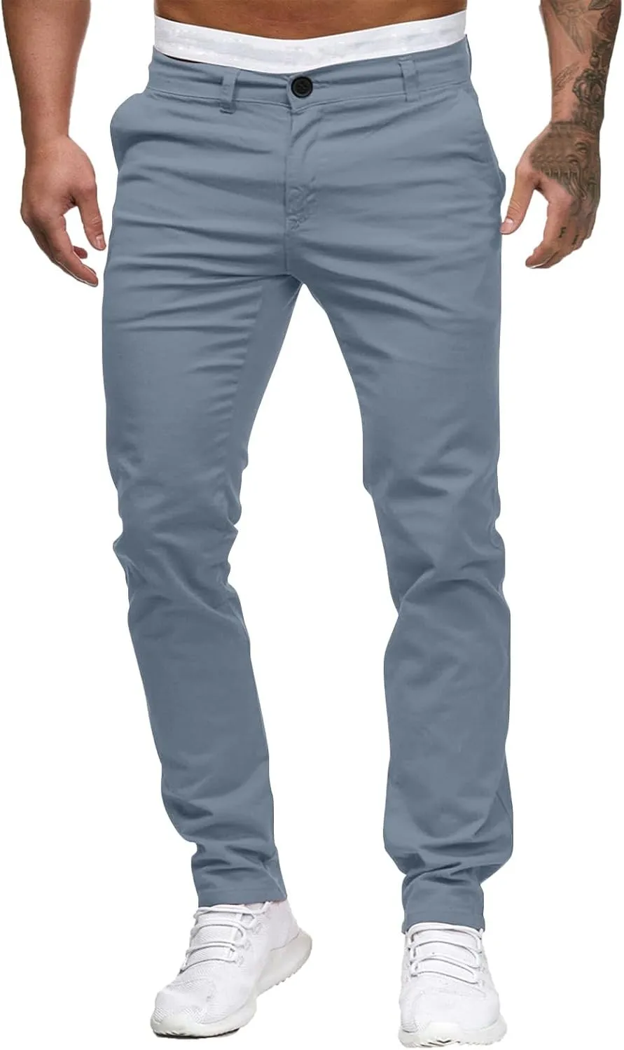 Jeans for Men Slim Fit Skinny Stretch Comfy Jeans Denim Pants Casual Straight Leg Full Length Trousers with Pocket