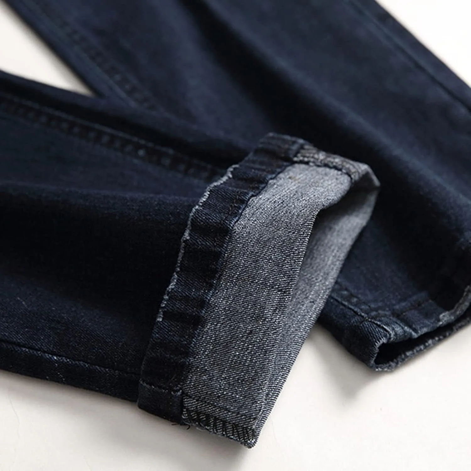 Jeans for Men Stretch Fit Slim Destroyed Distressed Taper Zipper Pants with Holes Distressed Tapered Jeans 2025